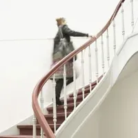 Extravagant Lobby High Rise PVC Spiral Staircase Plastic Handrail Top Grab