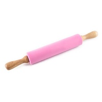Silicone Rolling Pin With Wooden Handle for Pastry Boards, Wholesale