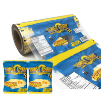 Custom Printed Bopp PET CPP PE Metallized Laminated Film Roll Flexible Packaging Snacks Candies Pizza