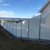 Flat Curved Laminated Glass Railing Safety Tempered Glass Staircase Handrail Balustrade Modern Frameless Glass Guardrail Customized Size