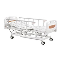 Aluminum alloy adjustable foldable guardrail luxury electric hospital bed with three functions nursing bed for sale