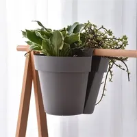 Universal guardrail suspension frame creative flower pot suspension environmentally friendly F-frame for indoor window sills balcony railings 241008