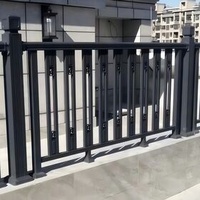 Aluminum alloy fence guardrail courtyard plastic wood fence, fence privacy grille grille louver iron