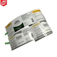 Waterproof High Gloss BOPP Perlized Film Labels , White BOPP Vinyl Customized Adhesive Labels Stickers Packed In Roll