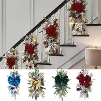 Other Event Party Supplies 1PCS Christmas Pendants Wreath Front Door Stairway Handrail Decoration Create Festive Atmosphere natal 230923
