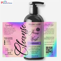 Waterproof Custom Self Adhesive Bopp Vinyl Logo Design Printed Sticker Rectangle Big Shampoo Cosmetic