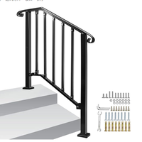 High Quality Metal Iron Handrail and Aluminum Balcony Stair Railing Fence Panel Series Iron Railing Design
