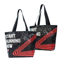 Custom Reusable Grocery Shopping Bag Bopp Laminated Recycled PP Woven Shopping Bag With Logo Printed