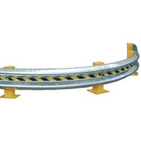 Curved Traffic Barrier Corrugated W Beam Steel Highway Guardrail