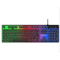 Full size Membrane office gaming Keyboard with transparent top plate