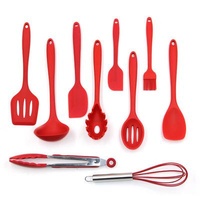 Kitchen Baking 10 Pieces Silicone Baking Set Brush Pastry Tongs Pastry Tongs Spatula Utensil Kitchen Tools Silicone