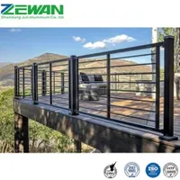 Custom Aluminum Railing Stair Railing Powder Coating Aluminum Balustrades Handrails