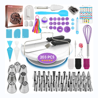Supplier Wholesale 203 PCS Pastry Baking Tools Kits Cake Supplies Decorating for Beginners