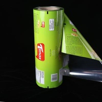 Stock Barrier Plastic Roll Nuts Food Candy Chocolate Bar Wrapper Printed Plastic Bopp Film Roll