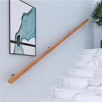 202406 Wooden Handrails, Non-Slip Staircase Handrail, Wall Mounted Barrier-Free Staircase Grab Bar