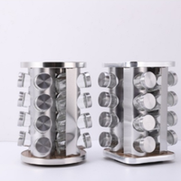 New 430 stainless iron kitchen condiment rack 16 jars spice racks