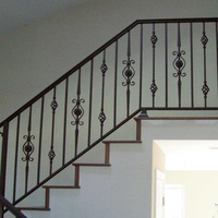 Easily Assembled / Eco Proof / Rot Proof / Waterproof Antique Design Wrought Iron Stairs Handrail , Used Wrought Iron Handrail