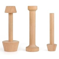 Wooden Tart Tamper Set Wood Pie Pastry Dough Tampers Cake Egg Tart Mold Baking tool for Cheesecake Dessert