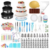 Wholesale Stainless Steel Kit Baking Pastry Cake Decorating Tool Kit 379pcs Viable Cake Decorating Accessories Turntables