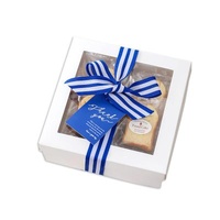 Recycled Materials Wholesale 8inch Plain White Cake Box With Clear Window Custom Design Snack Food Pastry Box Sugar Chocolate Cookie Packaging