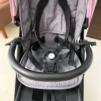 Baby Stroller Bumper Bar For Bugaboo Ant Pushchair Armrest With Leather Cover Clamp Adjustable Pram Safety Fence Handrail