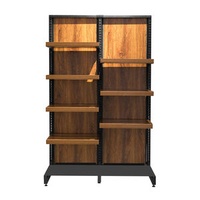 Wood or Wooden Shelf Display Racks in Supermarket and Store Shops