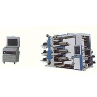 Factory Bopp multi colors film ink flexographic printing machine combined with film blowing machine for plastic flim printer