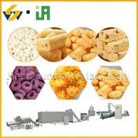 Three Color Puff Corn Snack Making Machine Puff Pastry Extruder Production Line