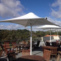 Waterproof quartet square umbrellas/membrane umbrella tension structure/restaurant membrane