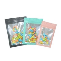 BOPP VMPET CPP 180microns Moisture Proof Matte UV Window Tea Color Ziplock Bag Candy With Tear Notch
