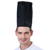 SunYue Cotton Chef Hat Hotel Kitchen Work Hat Pastry Chef Hat Antifouling Cap Customized Adjustable Black And White Waterproofing SunYue Cotton Chef Black