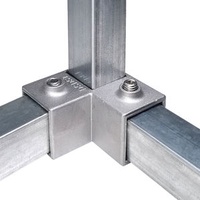Square Tube 20x20mm Aluminum Alloy Fence Guardrail End Rails Clamps