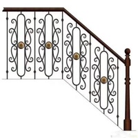 OEM Traditional Deck Wrought Iron Aluminum Alloy Handrail Iron Fence Balcony Railing