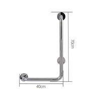Bathroom Handrail Stainless Steel Wall Rack Towel Rail Bar Safety Shower Modern L Shaped Chromed Anti-Slip Handle For Kids