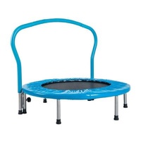 Without Protective Net 36" Kids Mini Toddler Trampoline With Handrail /Safety Padded Cover For Indoor Outdoor Cardio Exercise"