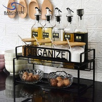 New Design Spice racks 2 Layers Spice Jar Storage Shelf Organizer Metal Kitchen Spice