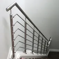 Polish Hairline Stainless Steel Mirror Staircase Handrail Design