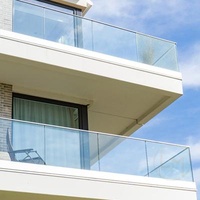 High security aluminum u channel designs frameless swimming pool fence stair balcony glass handrail railing&handrails