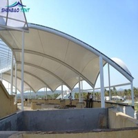 Economical Tensile Membrane Structures For Sport Playground UV Resistance