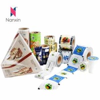 Custom Printed LOGO Automatic Food Packaging Film BOPP Laminated Plastic Film Roll Cup Sealing Film