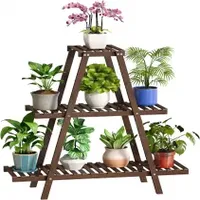 Bamboo Home Creative Balcony Succulent Plant Shelving Flower Racks