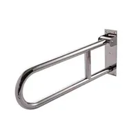 Stainless Toilet Safety Rails Disabled Flip-up Bathroom Grab Bar Steel Handrail for Elderly