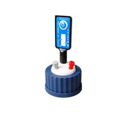 Three Holes GL45 Safety Cap with 1x One-way air Valve and PTFE Membrane for HPLC Use