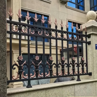 Residential yard guardrail Aluminum art guardrail fence Villa courtyard fence Outdoor garden Aluminum