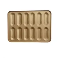 Manufacturers Spot Wholesale DIY Eclair Cake Mold Baking Non-Stick 12 Straight Long Strip Pastry Pan