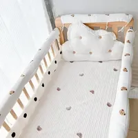 Bed Rails 2PCS Infrant Crib Protection Wrap Edge Baby Antibite Solid Color Fence Guardrail born Rail Cover Care Safety 231211