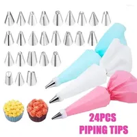 Baking Tools 26 Pcs/set Reusable Cake Decorating Bag Stainless Steel Set DIY Mouth Pastry Accessories