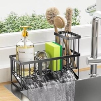 Cisily 304 Rustproof Carbon steel Dish Organizer Divider High-Grade Brush Holder Kitchen Sink Storage Storage Holders Racks