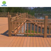 Outdoor WPC Composites Handrail Fencing Guardrail Railing WPC Garden Municipal Engineering Railing Terrace Scenic Spots Handrail
