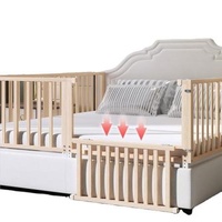 Modern Fashion Simple Solid Wood Children's Guardrail Baby Anti-Fall Anti-Bed Fence
